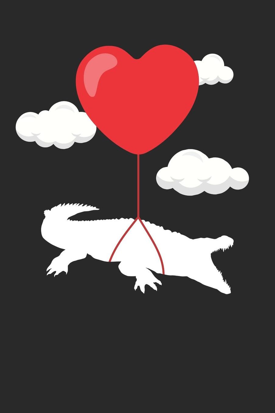 Valentine's Day Notebook - Valentine's Day Gift for Animal Lover - Valentine's Day Crocodile Journal - Crocodile Diary: Medium College-Ruled Journey Diary, 110 page, Lined, 6x9 (15.2 x 22.9 cm)