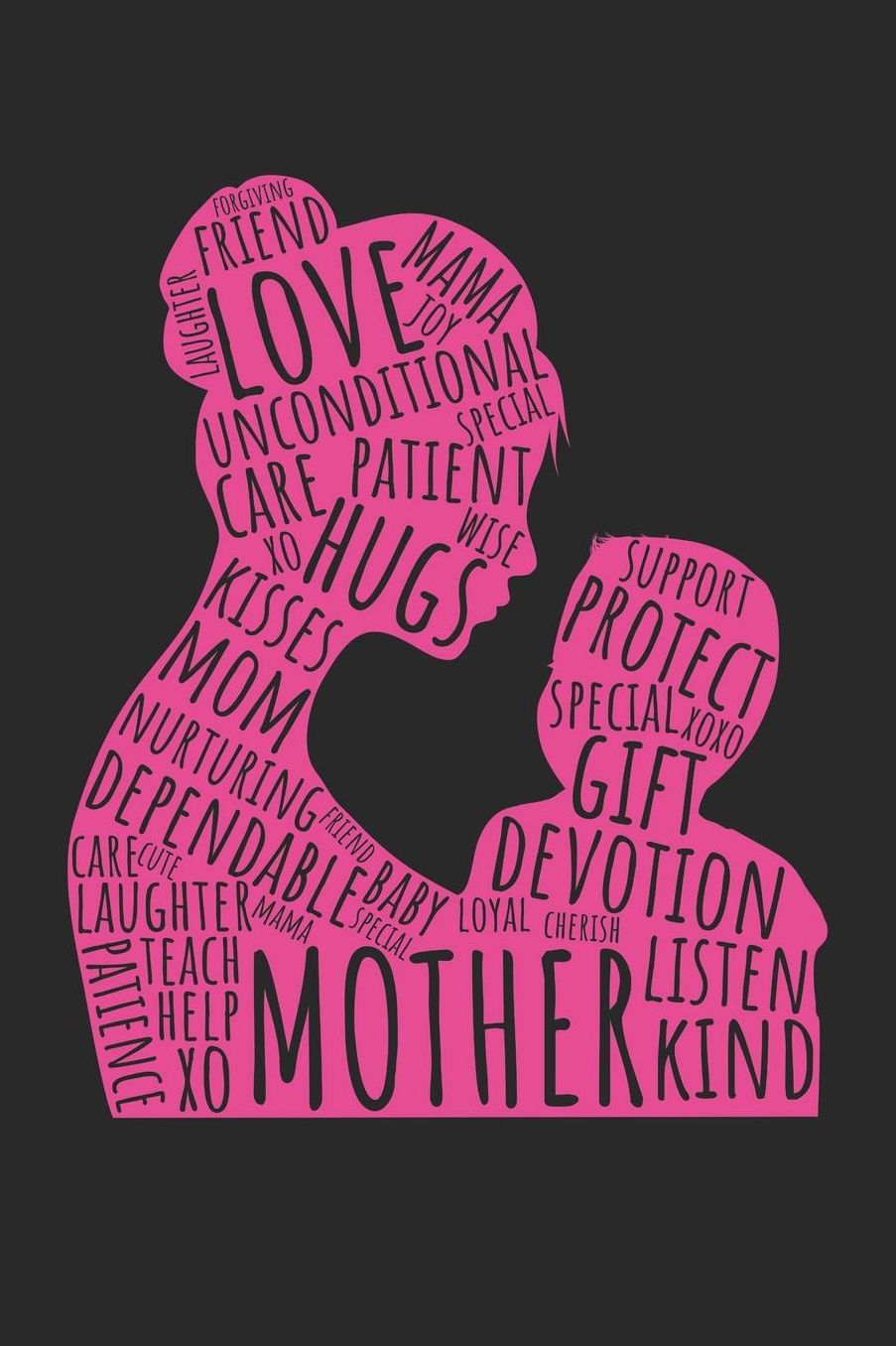 Mother's Day Notebook - Mother Definition Words Cute Mother's Day Gift for Mom - Mother's Day Journal: Medium College-Ruled Journey Diary, 110 page, Lined, 6x9 (15.2 x 22.9 cm)