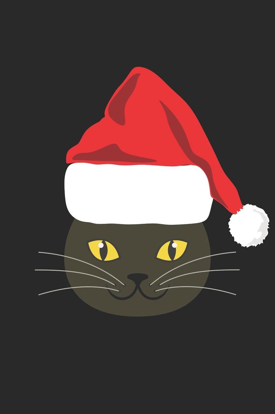 Korat Cat Notebook - Korat Cat Santa Hat Cat Lover Christmas Gift - Korat Cat Journal: Medium College-Ruled Journey Diary, 110 page, Lined, 6x9 (15.2 x 22.9 cm)
