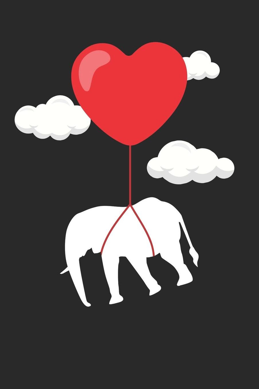 Valentine's Day Notebook - Valentine's Day Gift for Animal Lover - Valentine's Day Elephant Journal - Elephant Diary: Medium College-Ruled Journey Diary, 110 page, Lined, 6x9 (15.2 x 22.9 cm)