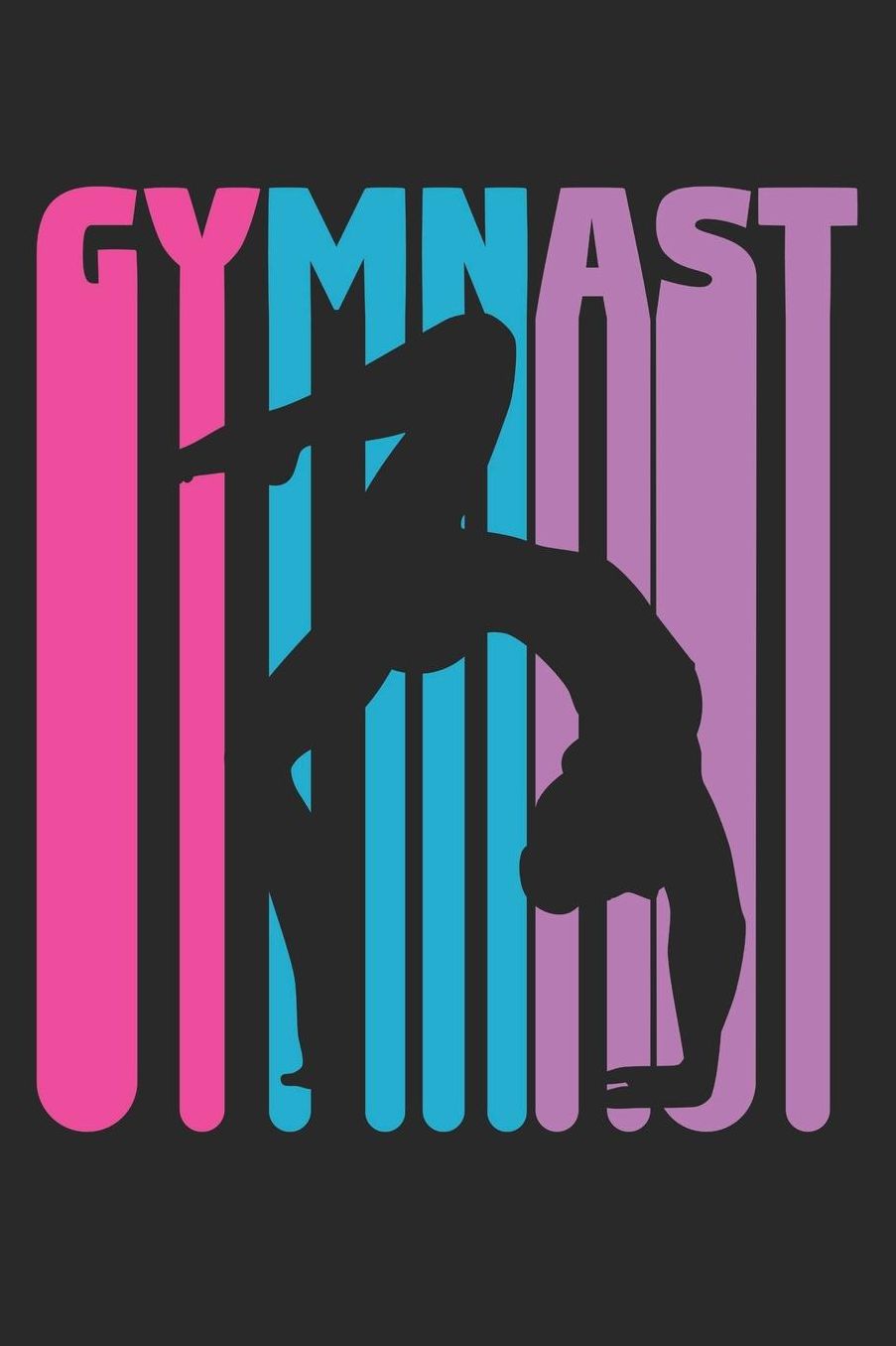 Gymnastics Notebook - Gymnast Silhouette Gymnastics Gymnast Gift - Gymnastics Journal: Medium College-Ruled Journey Diary, 110 page, Lined, 6x9 (15.2 x 22.9 cm)