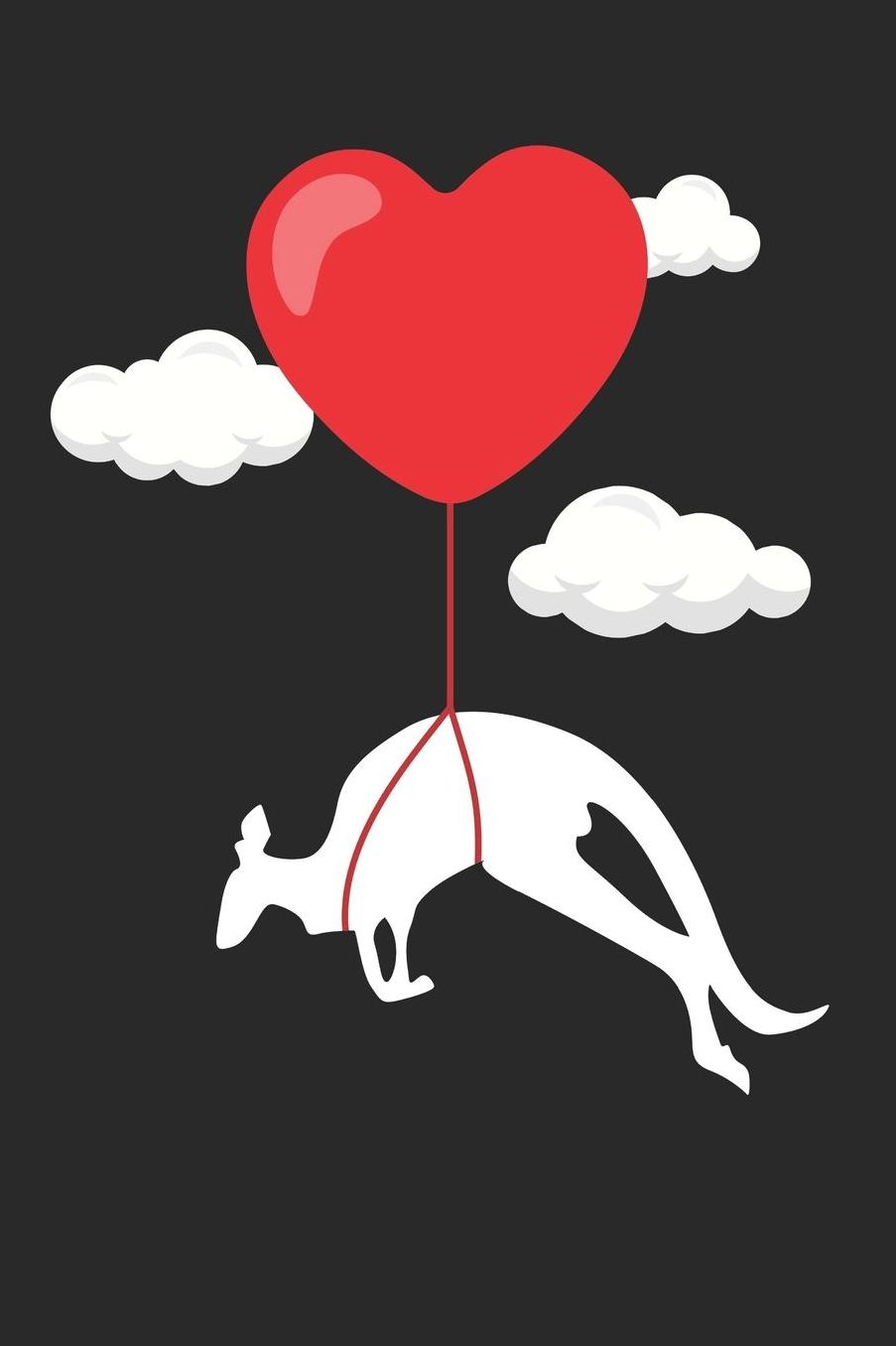 Valentine's Day Notebook - Valentine's Day Gift for Animal Lover - Valentine's Day Kangaroo Journal - Kangaroo Diary: Medium College-Ruled Journey Diary, 110 page, Lined, 6x9 (15.2 x 22.9 cm)