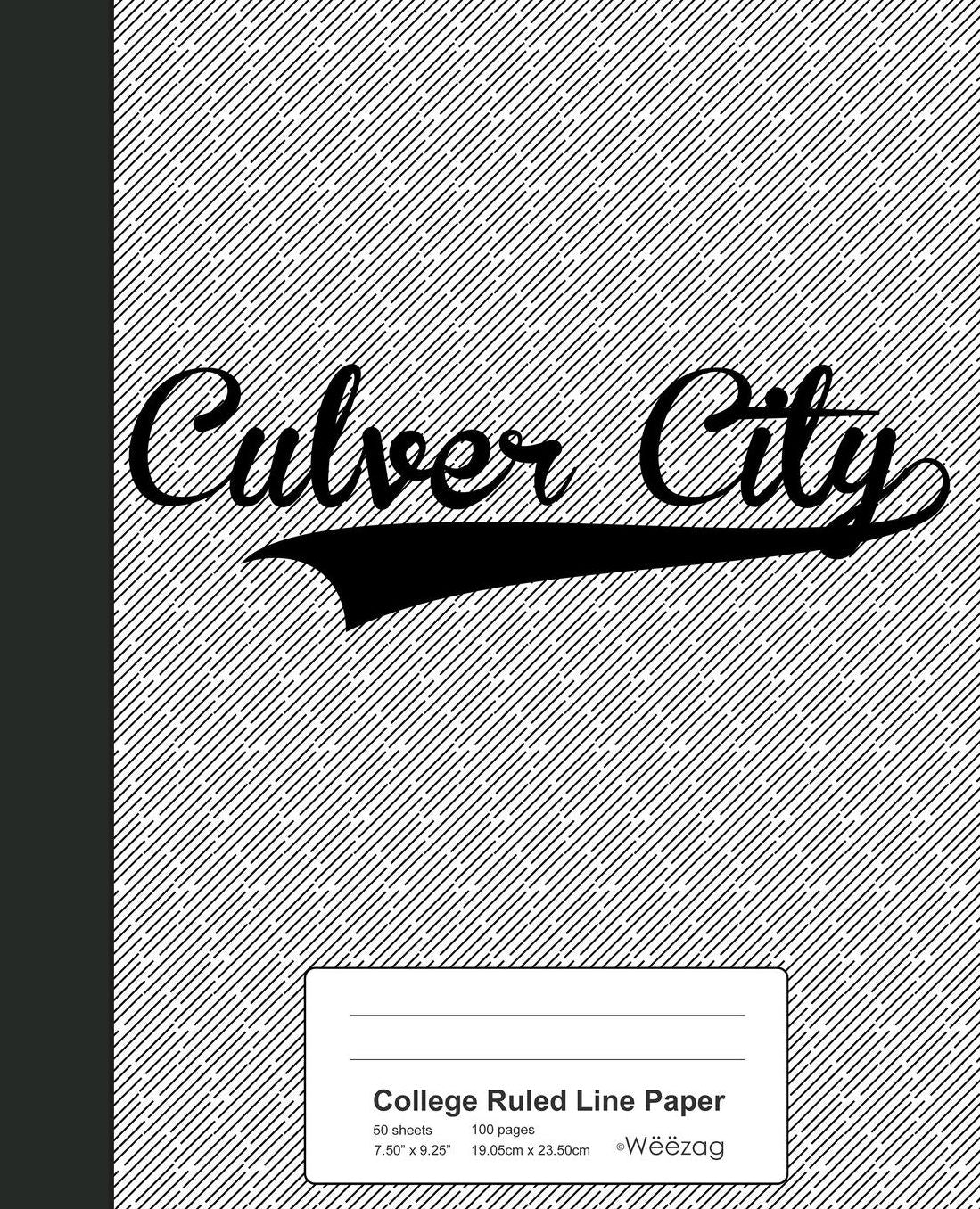 College Ruled Line Paper: CULVER CITY Notebook