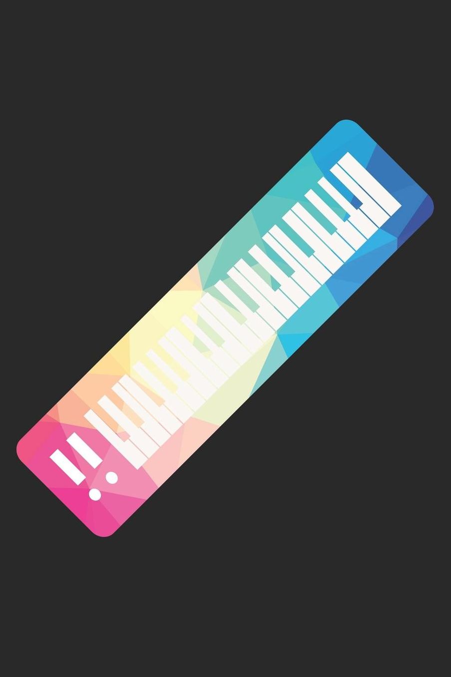 Keyboard Notebook - Low Poly Keyboard Diary - Keyboard Player Gift - Keyboard Journal: Medium College-Ruled Journey Diary, 110 page, Lined, 6x9 (15.2 x 22.9 cm)