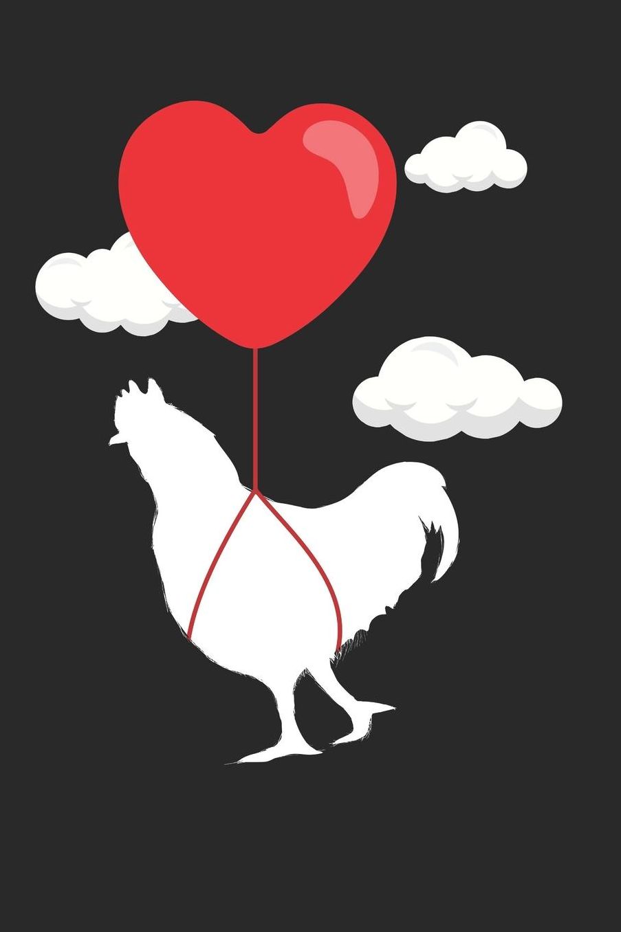 Valentine's Day Notebook - Valentine's Day Gift for Animal Lover - Valentine's Day Chicken Journal - Chicken Diary: Medium College-Ruled Journey Diary, 110 page, Lined, 6x9 (15.2 x 22.9 cm)