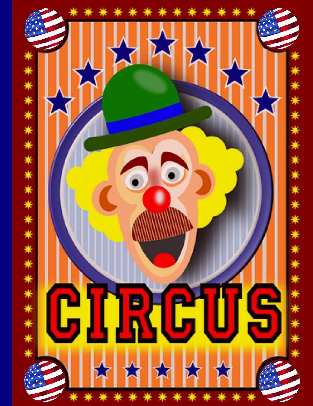Circus: KAG MAGA 8.5 x 11 Make America Great Again Notebook Q anon Journal Planner Doodling Scrapbook Trumpster POTUS patriot paper pad support Red Republican - God Bless America