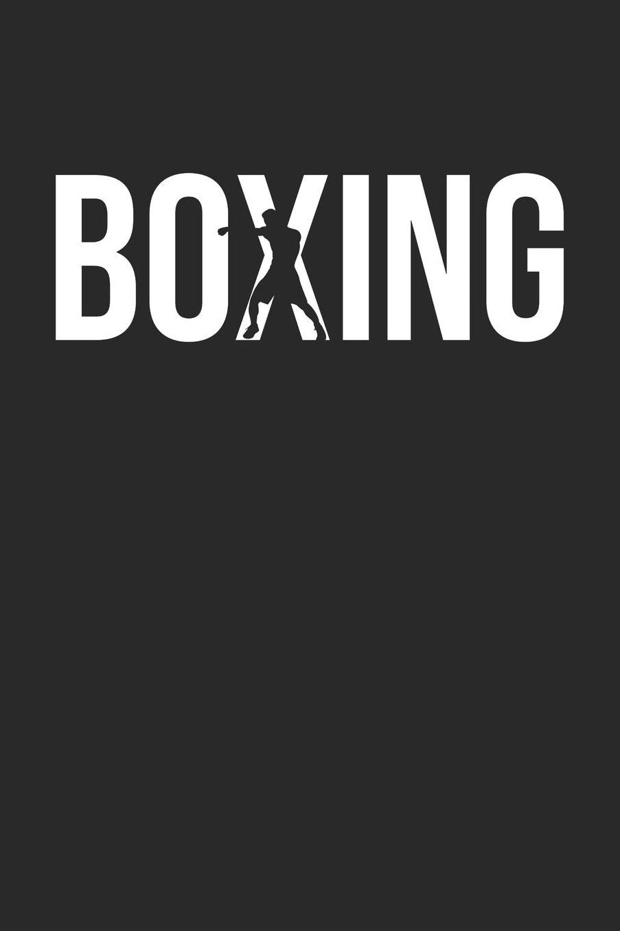 Boxing Notebook - Boxing 'Boxer Silhouette' Boxing Boxer Gift - Boxing Journal: Medium College-Ruled Journey Diary, 110 page, Lined, 6x9 (15.2 x 22.9 cm)