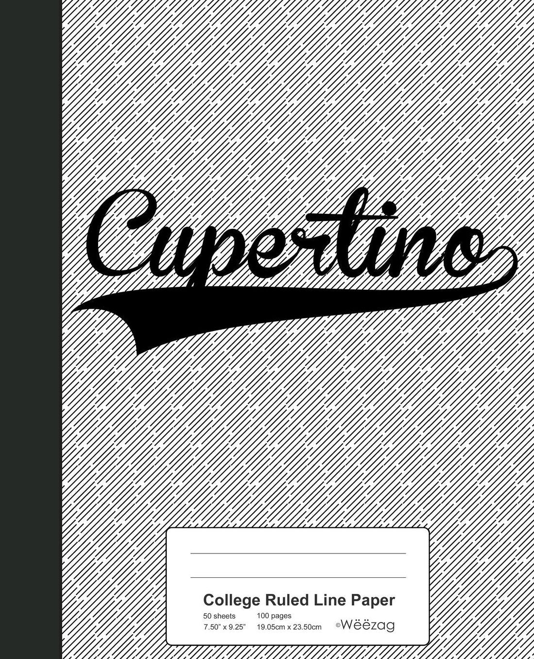 College Ruled Line Paper: CUPERTINO Notebook