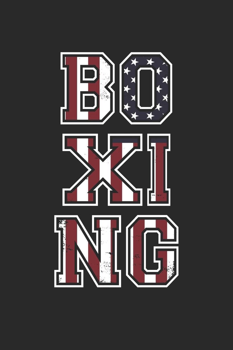 Boxing Notebook - Patriotic Boxing USA Flag Boxing Boxer Gift - Boxing Journal: Medium College-Ruled Journey Diary, 110 page, Lined, 6x9 (15.2 x 22.9 cm)