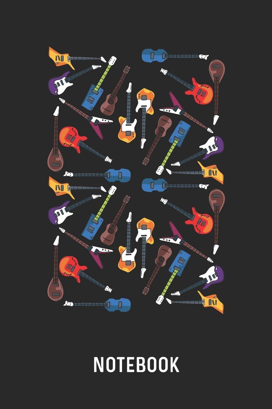 Notebook: Blank & Lined Guitar Addiction Journal (6 x 9) For Every Bassist And Guitarist