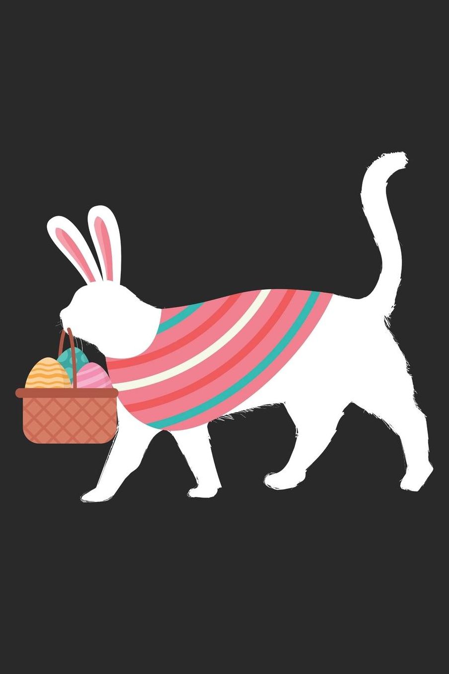 Easter Notebook - Easter Cat Cat Journal - Easter Gift for Animal Lover - Cat Diary: Medium College-Ruled Journey Diary, 110 page, Lined, 6x9 (15.2 x 22.9 cm)