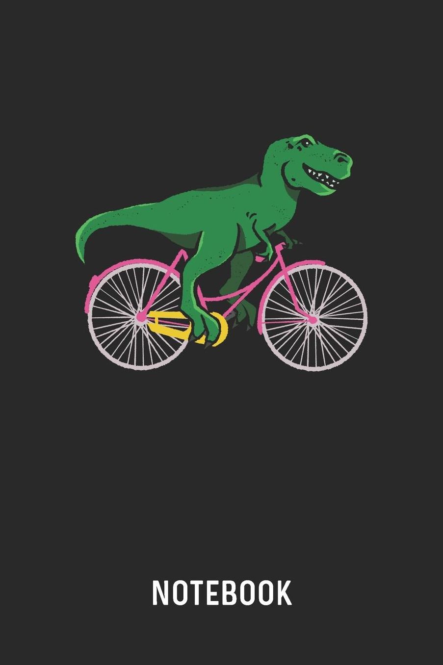 Notebook: Blank & Lined T-Rex Dinosaur Riding Bicycle Journal (6 x 9) For Every Cyclist