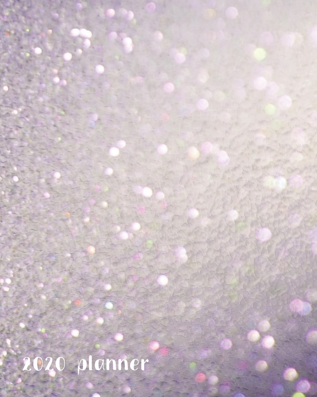 2020 Planner: Weekly Basic Large Planner: 52 Week Agenda: Extra Dot Grid Pages: Paperback Cover: Light Purple Glitter-Inspired