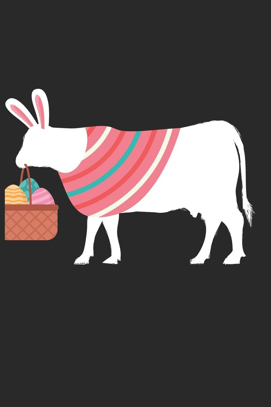 Easter Notebook - Easter Cow Cow Journal - Easter Gift for Animal Lover - Cow Diary: Medium College-Ruled Journey Diary, 110 page, Lined, 6x9 (15.2 x 22.9 cm)