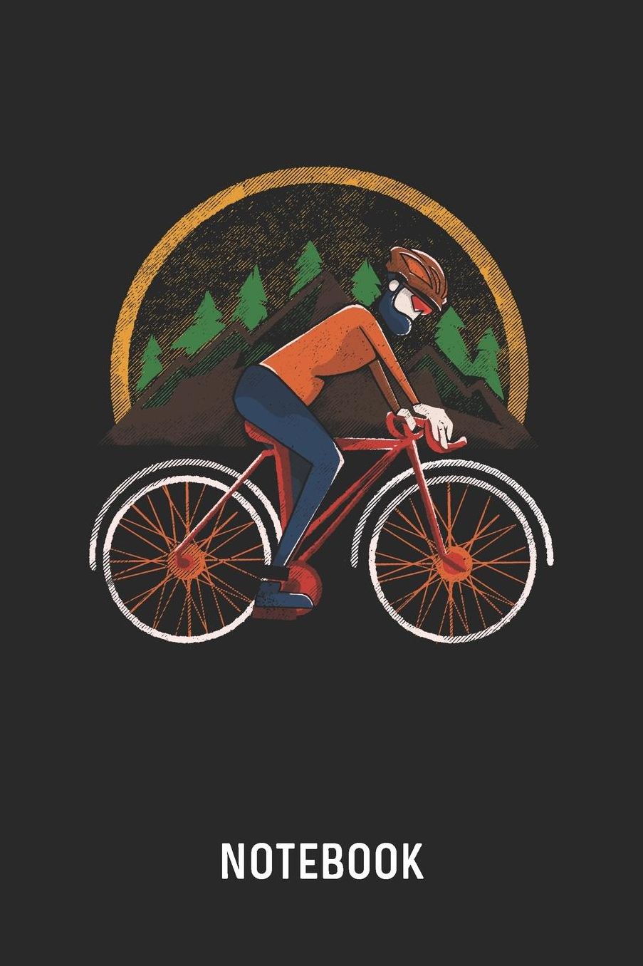 Notebook: Blank & Lined Athlete Riding Bicycle Journal (6 x 9) For Every Bike Racing Cyclist