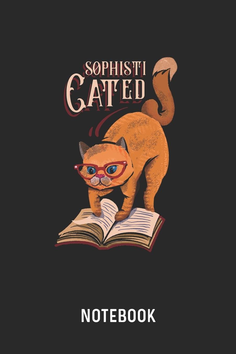 Sophisticated Notebook: Blank & Lined Nerd Cat Pun Journal (6 x 9)