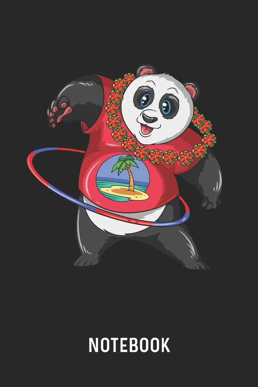Notebook: Blank & Lined Hawaiian Panda Bear Journal (6 x 9)