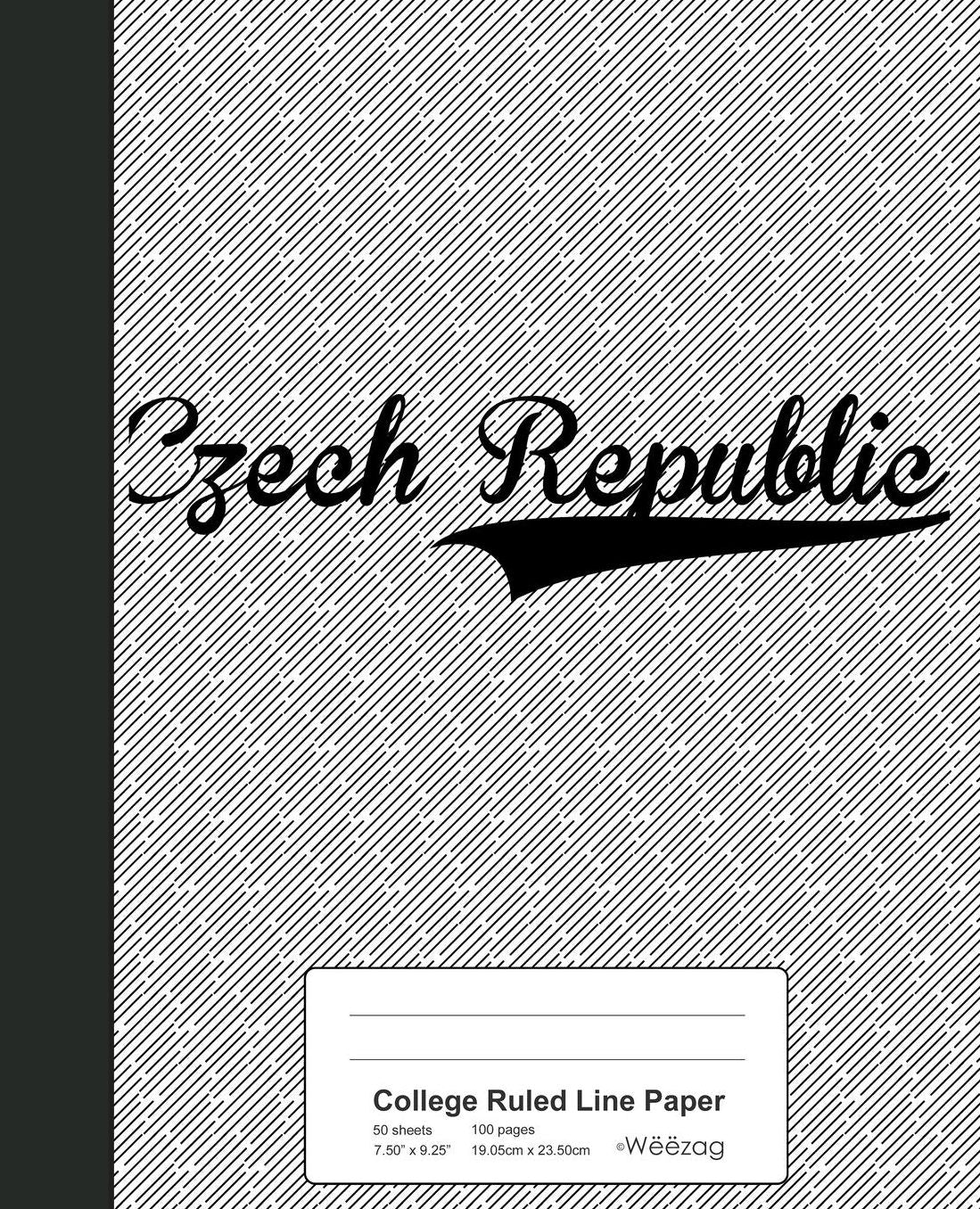 College Ruled Line Paper: CZECH REPUBLIC Notebook