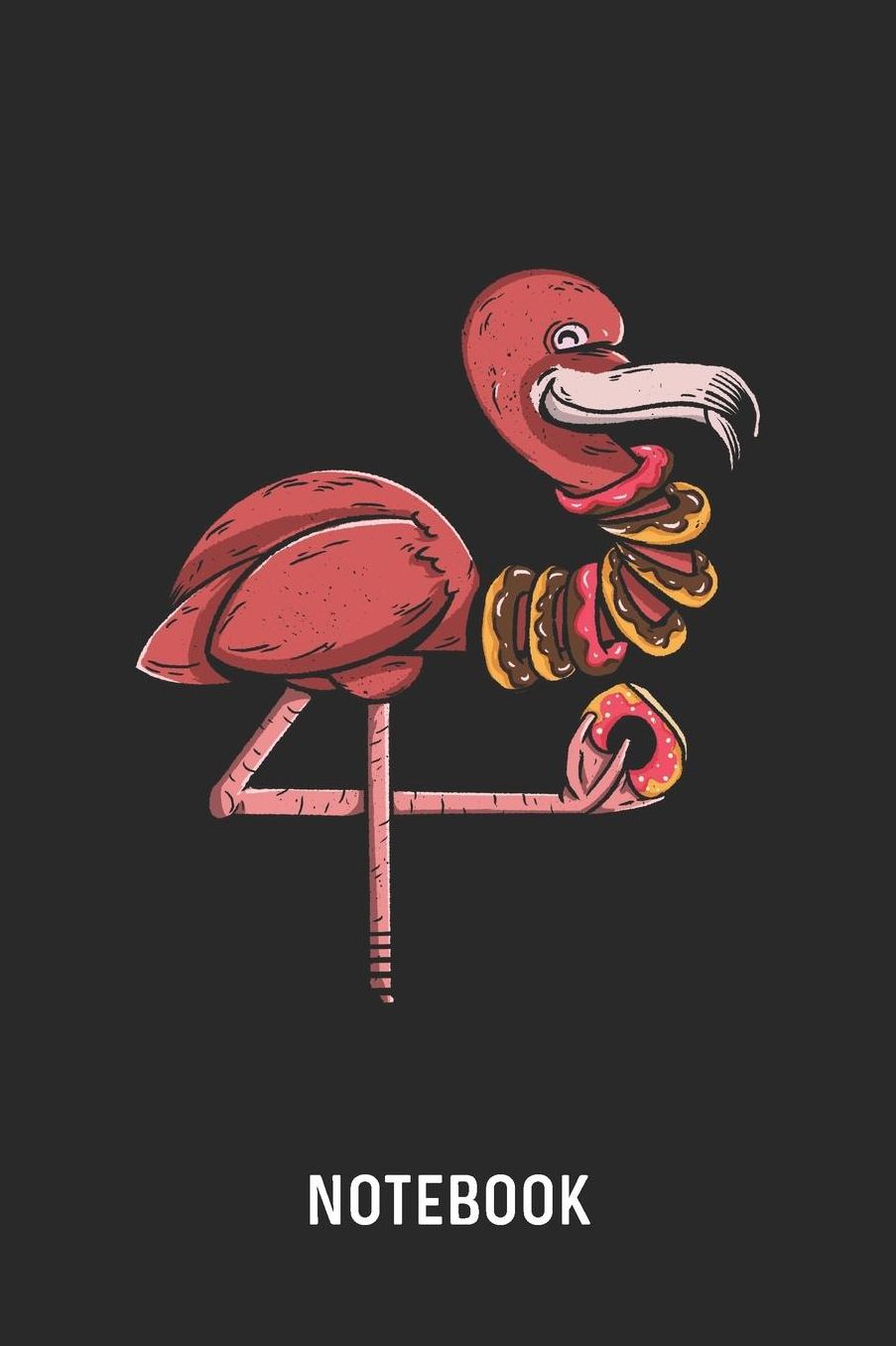Notebook: Blank & Lined Flamingo With Donuts Journal (6 x 9) For Every Foodie