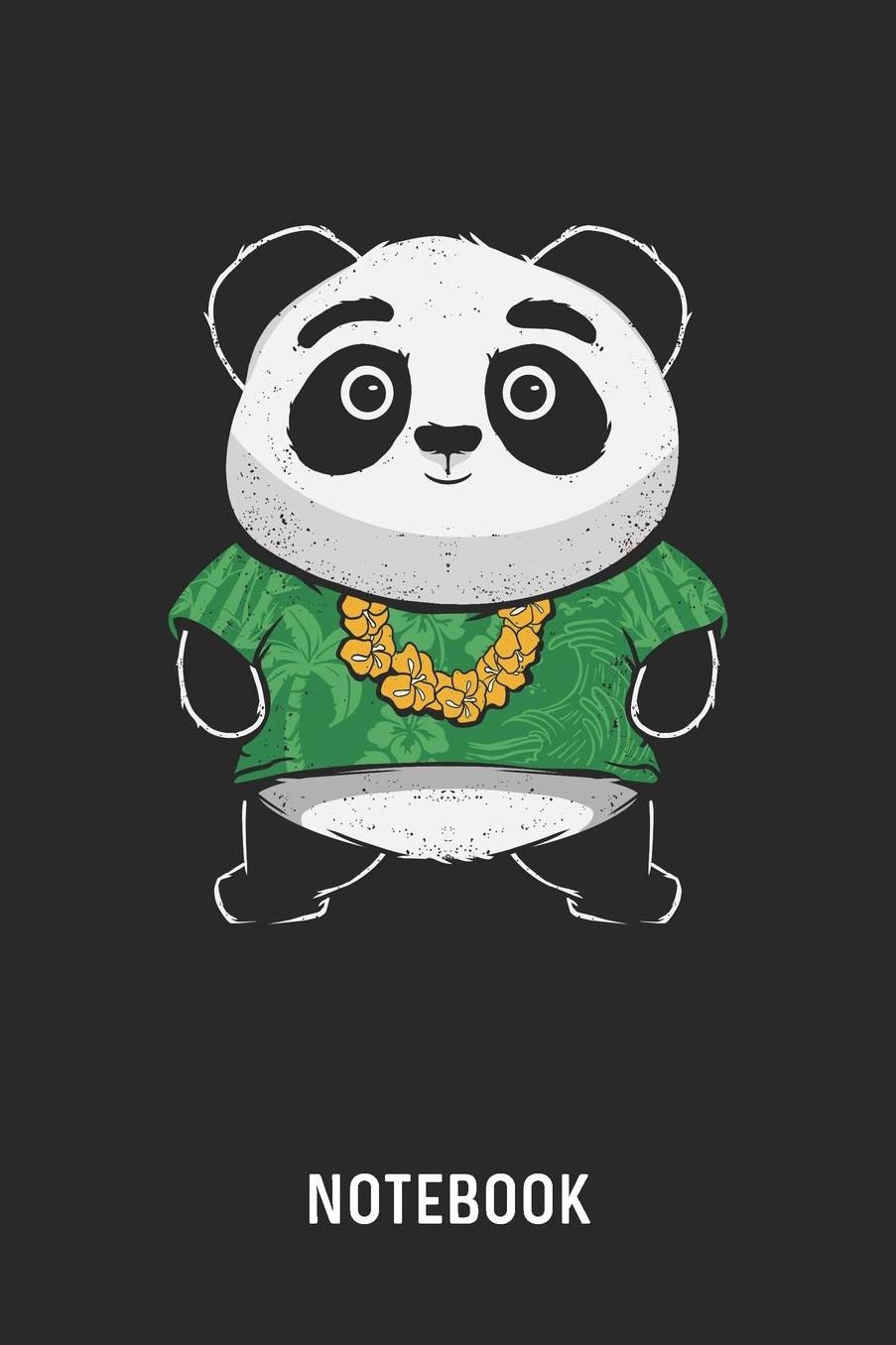 Notebook: Blank & Lined Hawaiian Panda Bear Journal (6 x 9)