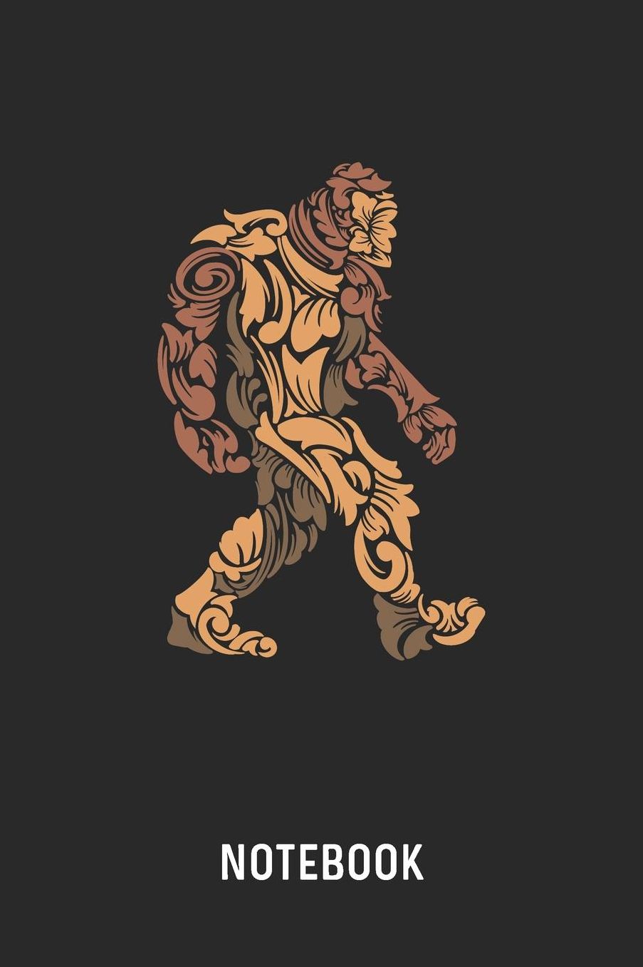 Notebook: Blank & Lined Ornamental Bigfoot Journal (6 x 9)