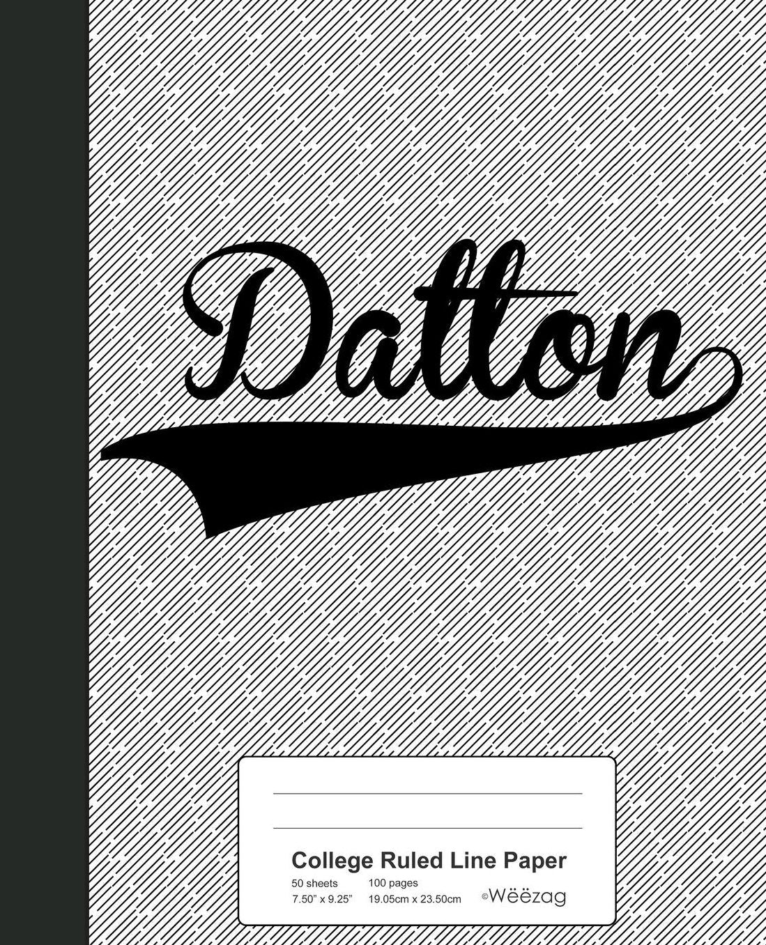 College Ruled Line Paper: DALTON Notebook