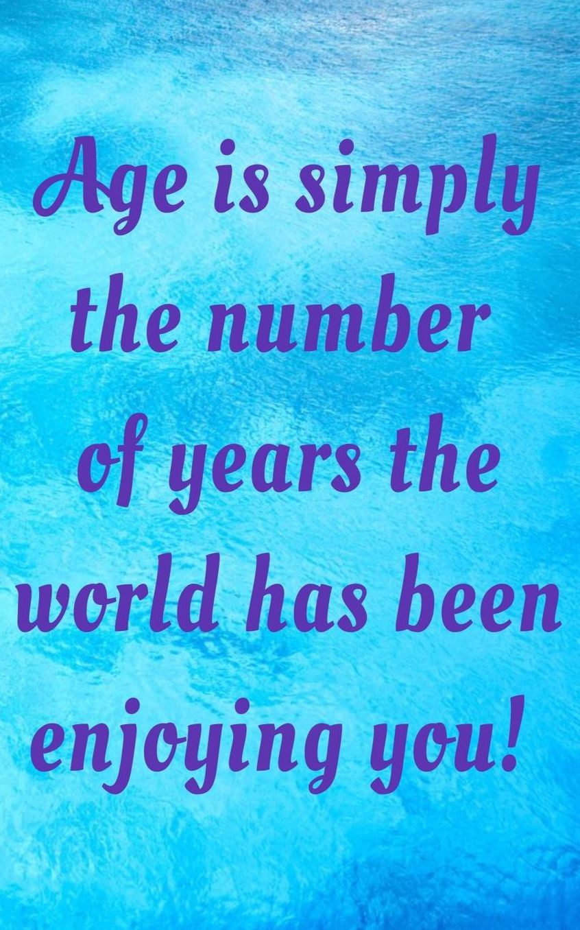 Age is simply the number of years the world has been enjoying you!: Fun Motivational 5X8 110 Wide Ruled Lined Pages Journal