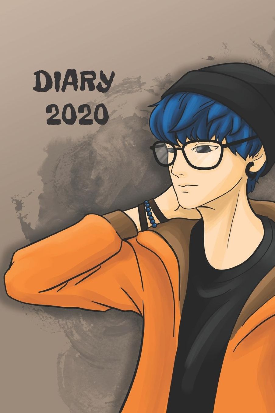 Diary 2020: Anime Monthly Week to View Planner Anime Boy Teenager W/Glasses