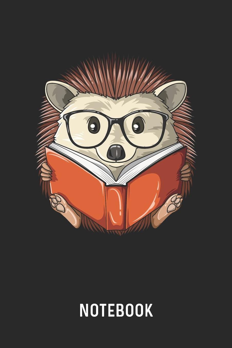 Notebook: Blank & Lined Reading Hedgehog Journal (6 x 9) For Every Hedgie Owner