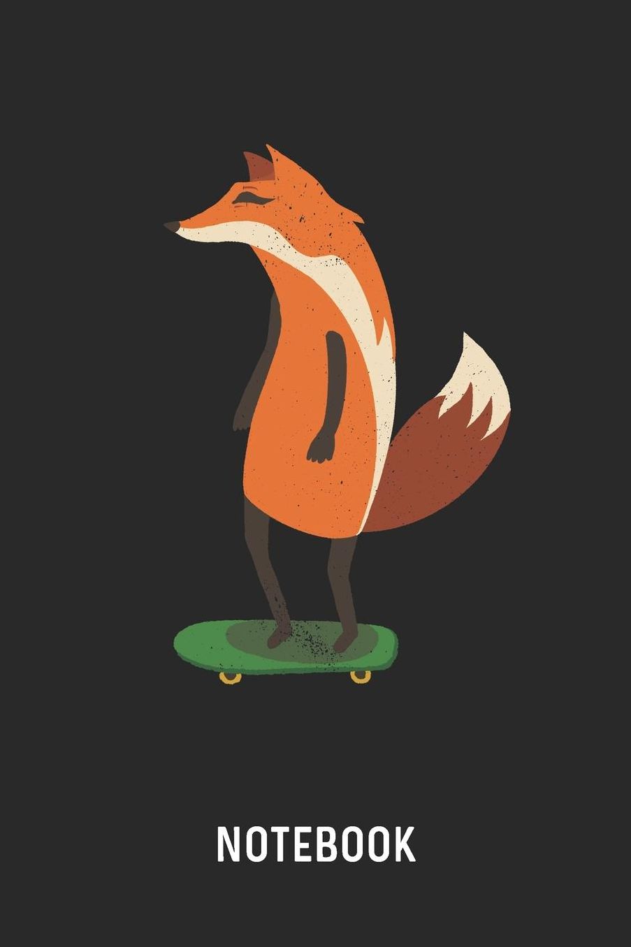 Notebook: Blank & Lined Skating Fox Journal (6 x 9) For Every Skater And Skateboarder