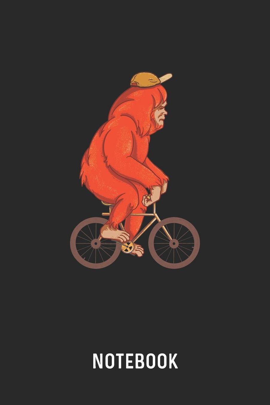 Notebook: Blank & Lined Bigfoot Riding Bicycle Journal (6 x 9) For Every Cyclist