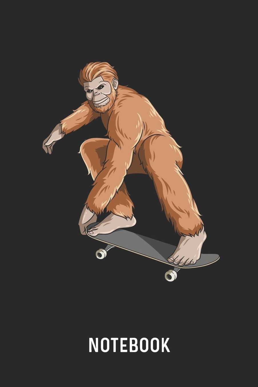 Notebook: Blank & Lined Skating Bigfoot Journal (6 x 9) For Every Skater And Skateboarder
