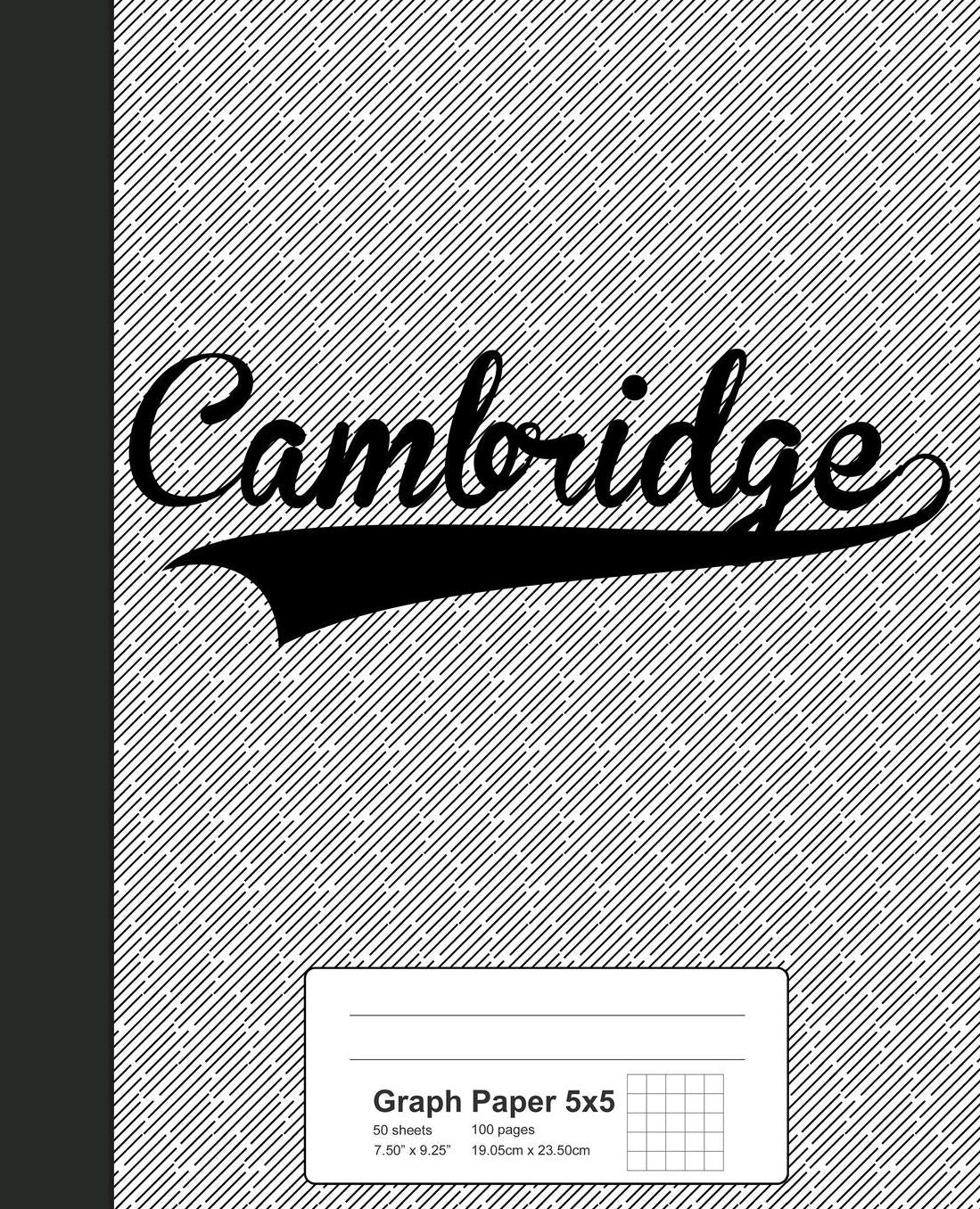 Graph Paper 5x5: CAMBRIDGE Notebook