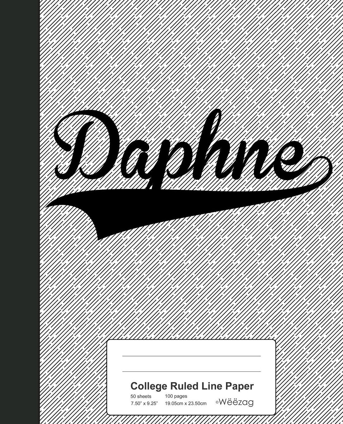College Ruled Line Paper: DAPHNE Notebook