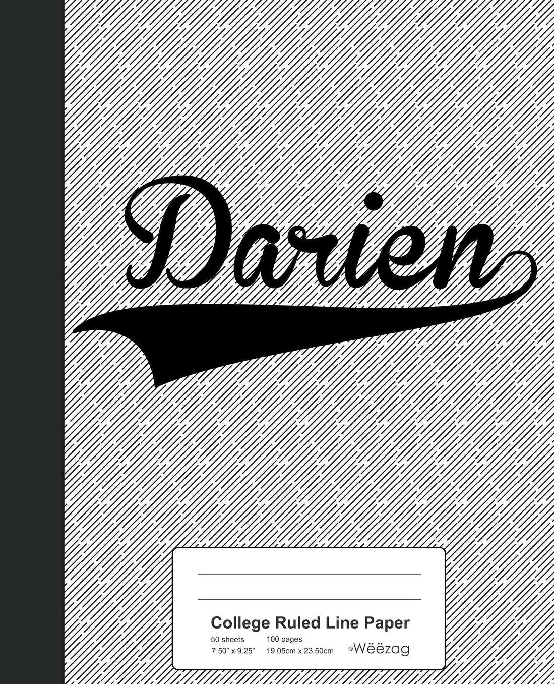 College Ruled Line Paper: DARIEN Notebook