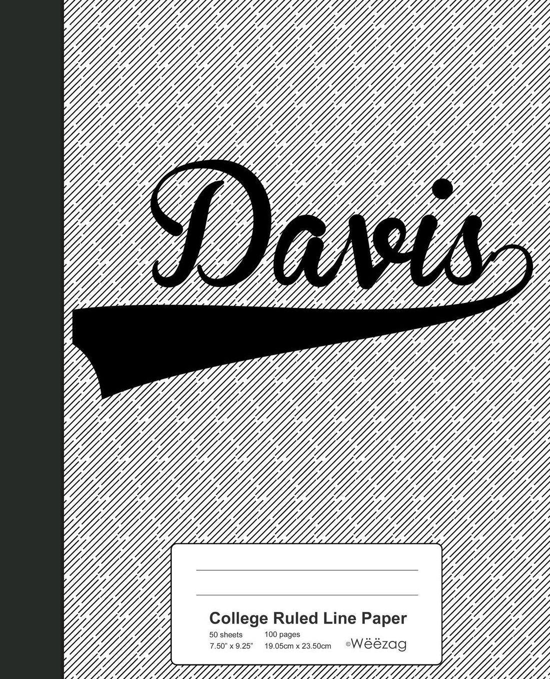 College Ruled Line Paper: DAVIS Notebook