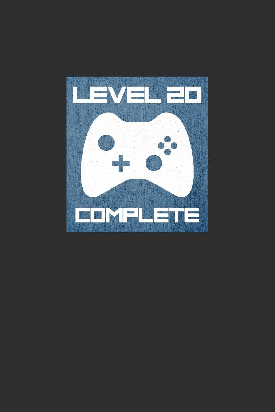Level 20 Complete: Daily 100 page 6 x 9 journal 20 year anniversary gifts for him to jot down ideas and notes