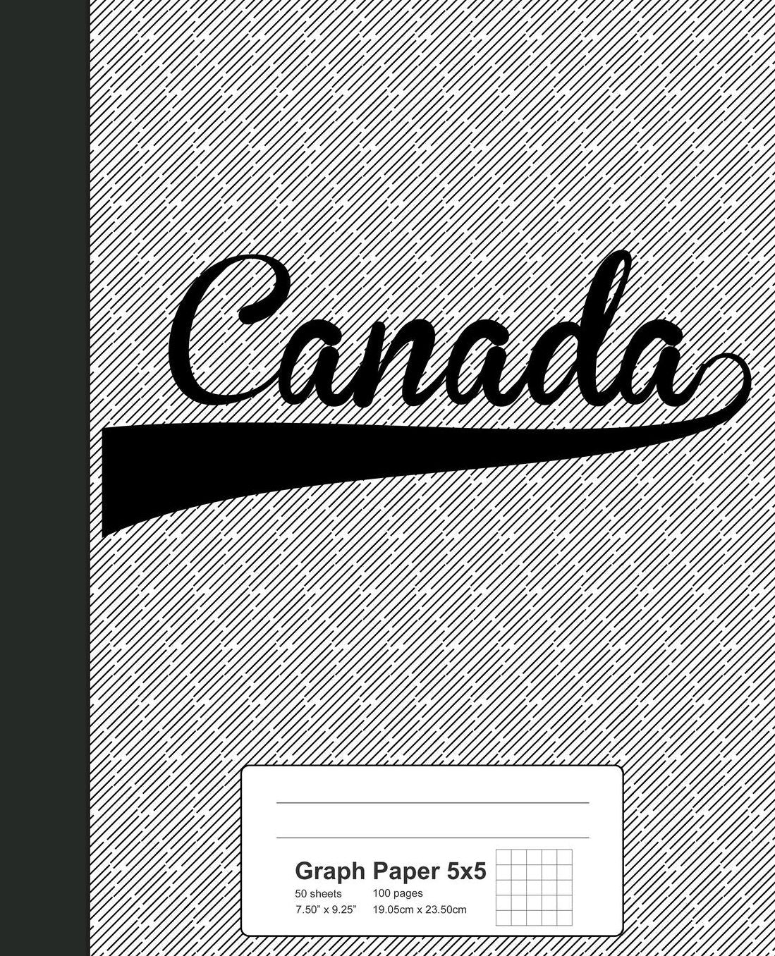 Graph Paper 5x5: CANADA Notebook