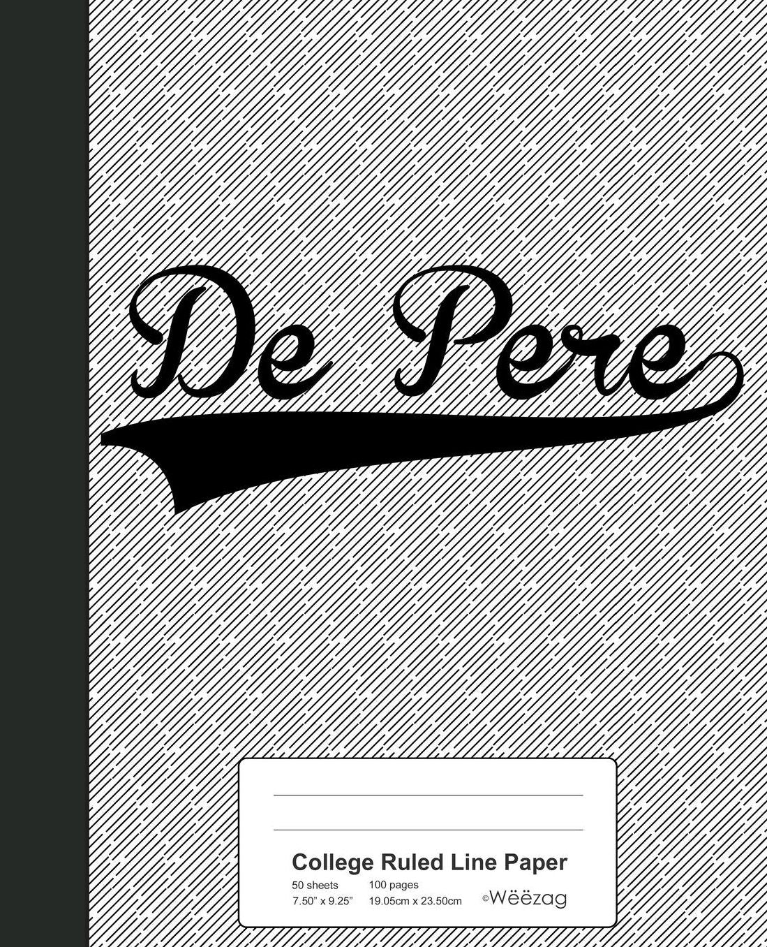 College Ruled Line Paper: DE PERE Notebook