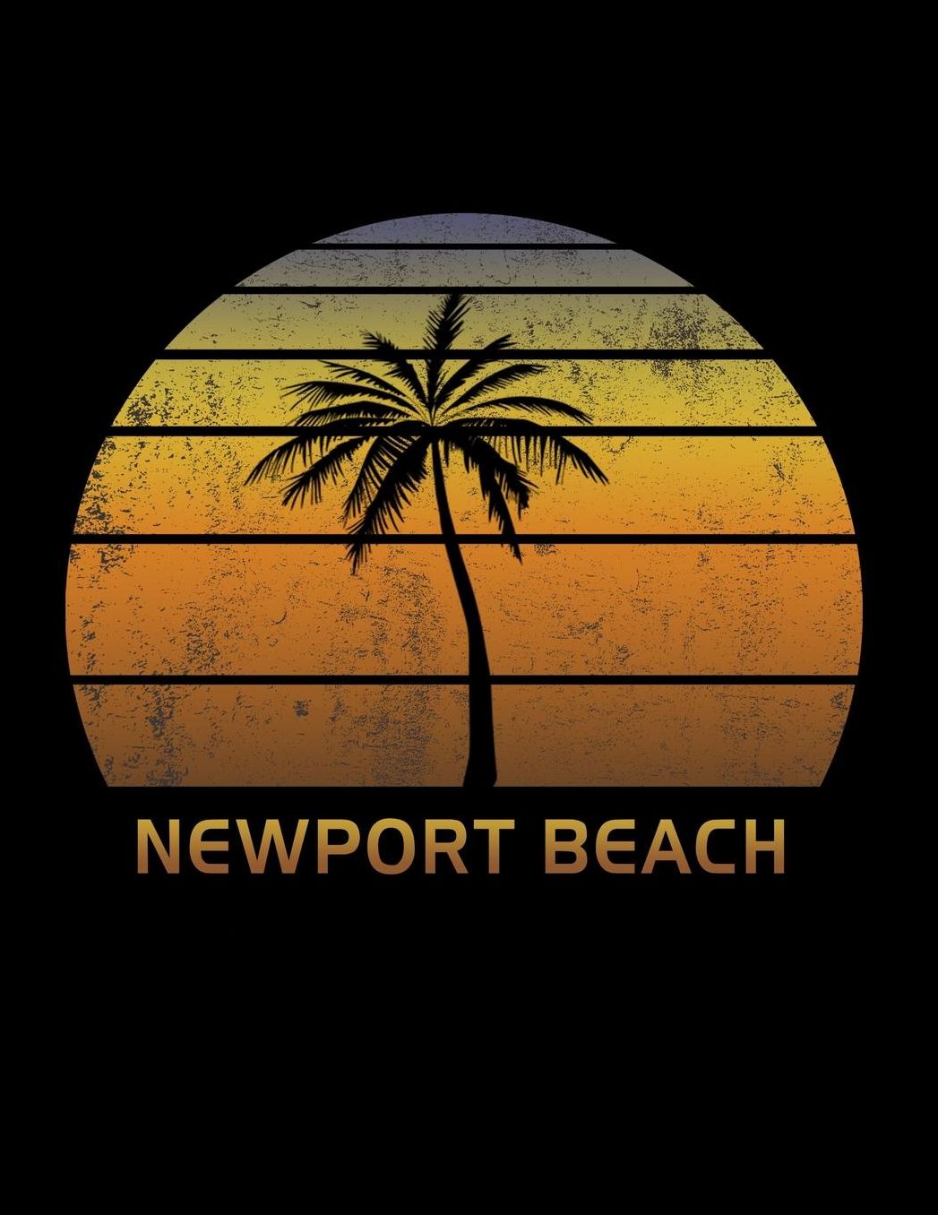 Newport Beach: California Notebook Lined College Ruled Paper For Taking Notes. Stylish Journal Diary 8.5 x 11 Inch Soft Cover. For Home, Work Or School.