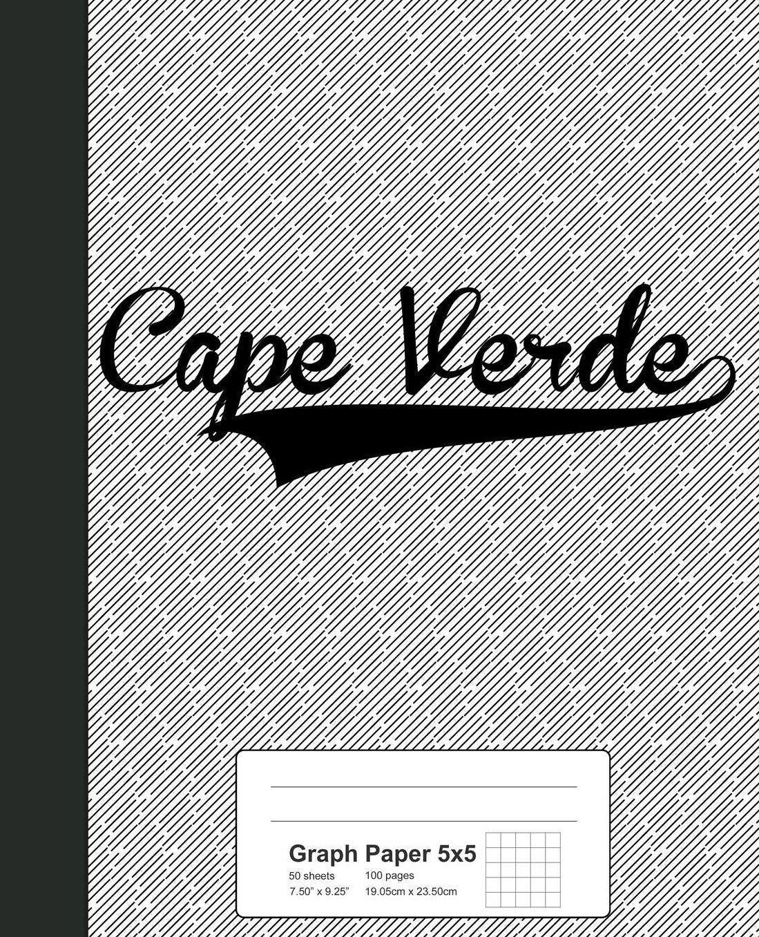 Graph Paper 5x5: CAPE VERDE Notebook