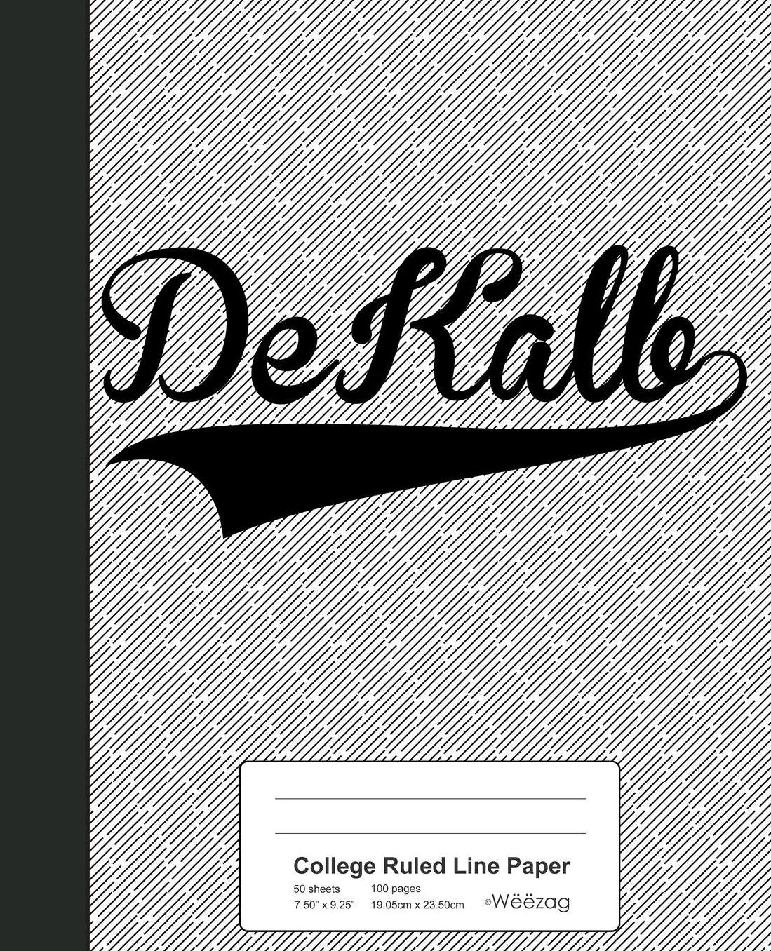 College Ruled Line Paper: DEKALB Notebook