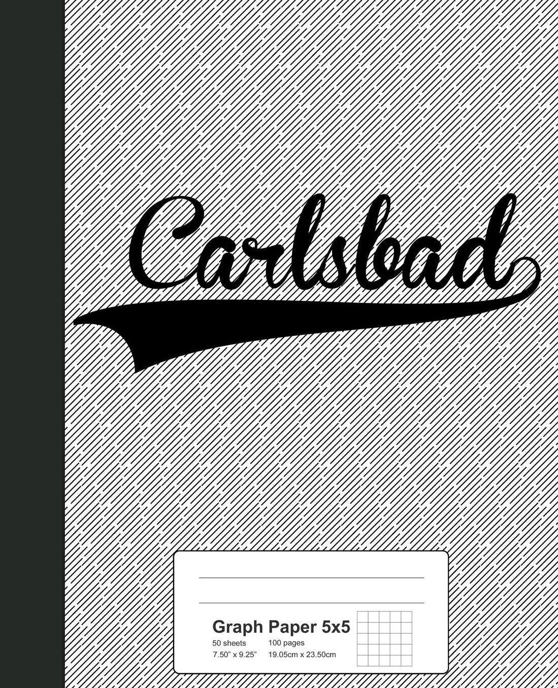Graph Paper 5x5: CARLSBAD Notebook