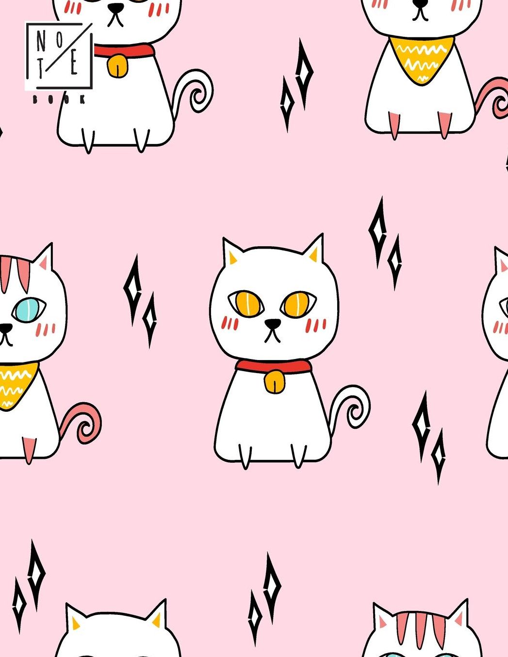 Notebook: Cute Cats killers Notebook and Dot Graph Line Sketch pages, Extra large (8.5 x 11) inches, 110 pages, White paper, Sketch, Draw and Paint (Notebooks for Girls)