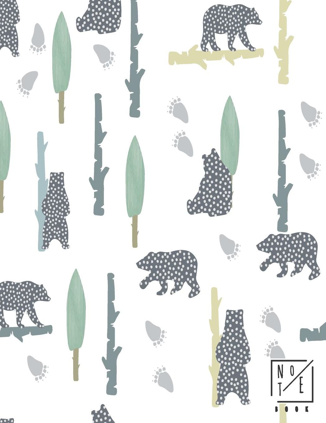 Notebook: Cute Bear Paws Notebook and Dot Graph Line Sketch pages, Extra large (8.5 x 11) inches, 110 pages, White paper, Sketch, Draw and Paint (Notebooks for Girls)