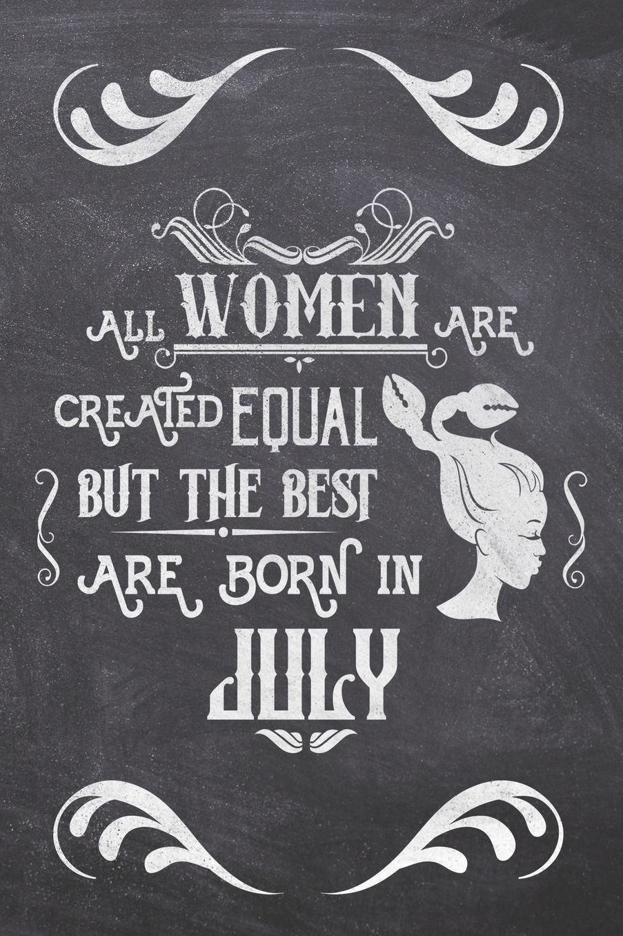 All Women Are Created Equal but The best Are Born In July: Funny Birthday Saying Quote Notebook/Journal & Diary Present and Best Friend's Gifts: 120 Lined (6x9) Pages for Writing, Sketching, and Drawing Makes Great Novelty Gag Surprise Gift