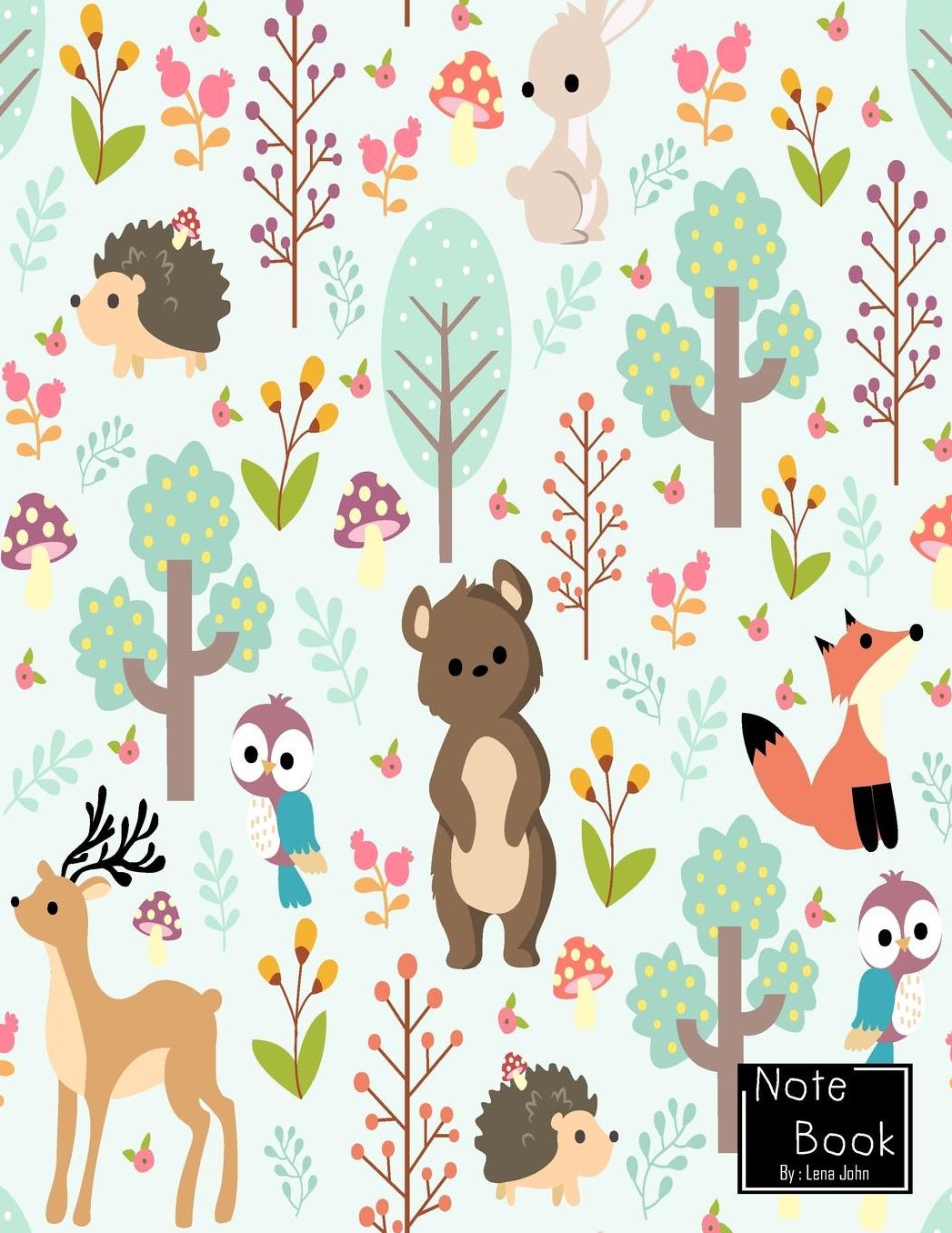Notebook: Little Animals Forest Notebook and Dot Graph Line Sketch pages, Extra large (8.5 x 11) inches, 110 pages, White paper, Sketch, Draw and Paint (Notebooks for Kids)