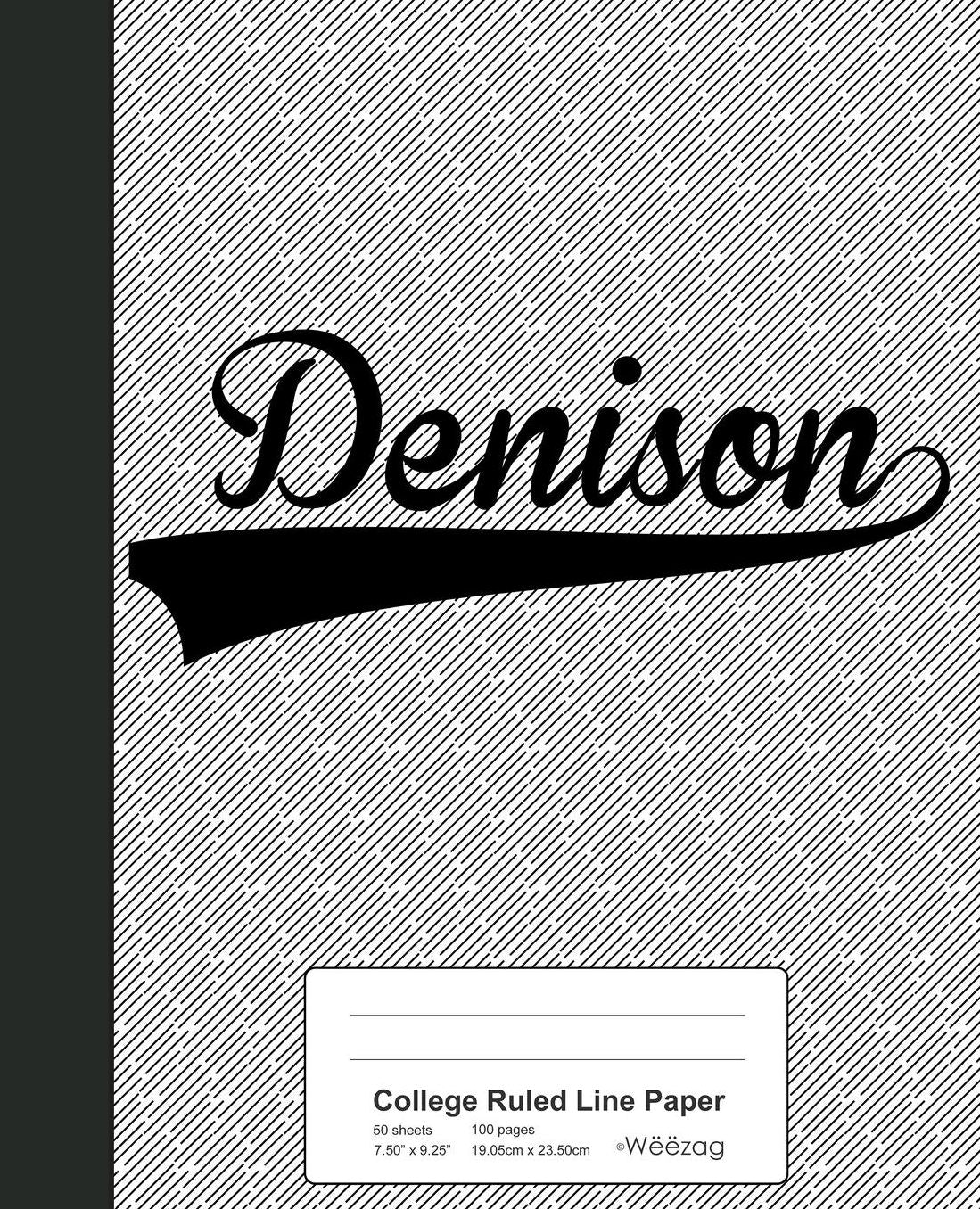 College Ruled Line Paper: DENISON Notebook