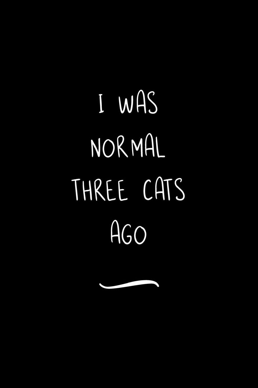 I Was Normal Three cats Ago: Funny Office Notebook/Journal For Women/Men/Coworkers/Boss/Business Woman/Funny office work desk humor/ Stress Relief Anger Management Journal(6x9 inch)