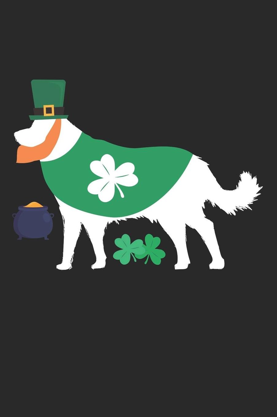 St. Patrick's Day Notebook - St. Patrick's Day Gift for Animal Lover - St. Patrick's Day Wolf Journal - Wolf Diary: Medium College-Ruled Journey Diary, 110 page, Lined, 6x9 (15.2 x 22.9 cm)